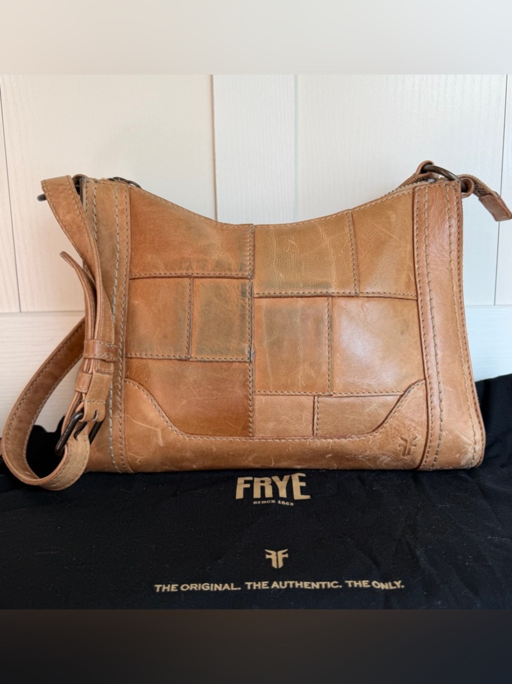 Frye Melissa Leather Top Zip Crossbody Bag